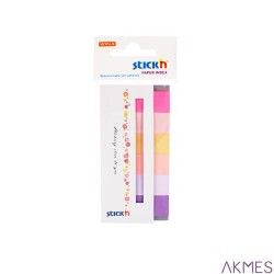 Zakładki papier 45x15 6kol NEON SPRING 180kartek 21595 STICK`N