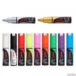 Marker kredowy CHALK PWE-8K srebrny UNI TRODAT
