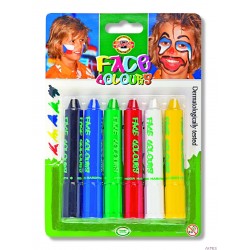 Kredki do malow.twarzy 6kol. 4610 KOH-I-NOOR FACE COLOURS