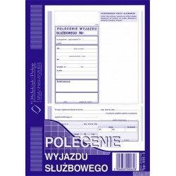 505-3 Polecenie wyjazdu służbowego MICHALCZYK&PROKOP A5 40 kartek