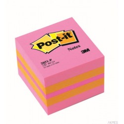 Mini Kostka samoprzylepna POST-IT_ (2051P), 51x51mm, 1x400 kart., różowa