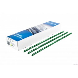 Grzbiety do bindowania DOTTS 14 mm zielone, opakowanie 100 szt.