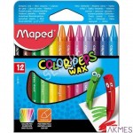 Kredki świecowe COLORPEPS 12 sztuk pud. zaw 861011 MAPED