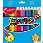 Kredki COLORPEPS JUMBO trójkątne 24szt. pud.z zaw. MAPED 834013