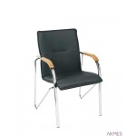 Krzesło SAMBA CHROME V04 czarne - buk NOWY STYL_