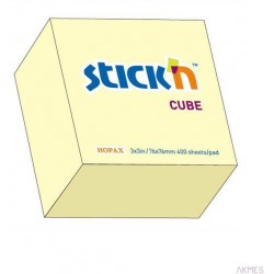 Bloczek STICK"N 76x76mm 400k żółty pastelowy 21072