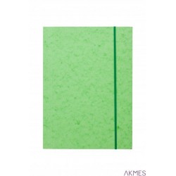 Teczka z gumką prostą DATURA A4 preszpan jasna zielona 390g