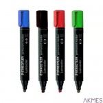 Marker 350-2 czerwony STAEDTLER LUMOCOLOR permamentny ścięty