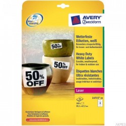 Etykiety Heavy Duty L4715-20 99,1 x 67,7 20 ark Avery Zweckform, białe, poliestrowe