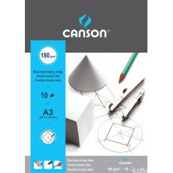 Blok tech.biały A3 180g/m2 6666-122/172 CANSON/100554887