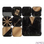 Magnesy czarne komplet 9szt INCOOD 0106-0002