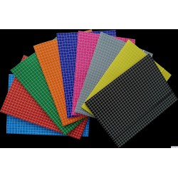 Teczka z gumką DATURA A4 (10szt) kratka niebieska 320g