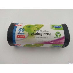 Worki na śmieci ekologiczne 60L LDPE czarny(10) WNS4164 STELLA
