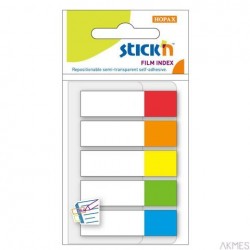 Zakładki indeksujące 45x12mm mix 5 kolorów neon STICK"N 21465