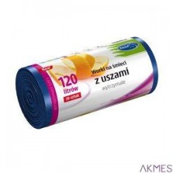 Worki na śmieci z uszami wytrzymałe 120L 20szt. niebieskiE (HD-LD) STELLA