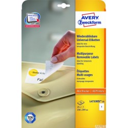 Etykiety uniwersalne L4735REV-25 210x297 30 ark Usuwalne Avery Zweckform