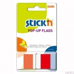 Zakładki indeksujące 45x25mm 50szt czerwony podajnik STICK"N 26021