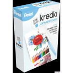 Zestaw kredek PENTEL z bloczkiem akwarelowym CB9-12 AQUASH z BLOCZKIEM