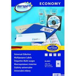 Etykiety uniwersalne ELA001 38 x 21,2 100ark. Economy Europe100 by Avery Zweckform