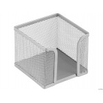 Przybornik na karteczki DATURA siatka srebrny