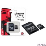 Pamięć MicroSD KINGSTON 16GB MicroSDHC CL10 SDC10G2/16GB