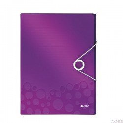 Teczka z gumką LEITZ WOW 30mm 250k A4 fioletowa 46290062