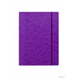 Teczka z gumką prostą DOTTS A4 preszpan fioletowa 390g