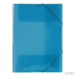 Teczka PP z gumką szeroka TG-12 BIURFOL niebieska transparnetna
