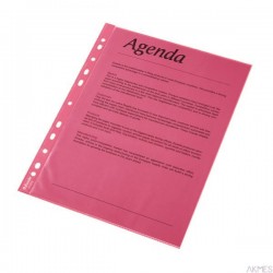 Koszulki krystaliczne, kolorowe A4 Esselte, czerwony / 55 mic., 10 szt., 47203