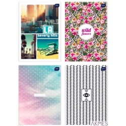 Brulion A4 64k kratka op.półtwarda MAT+UV INTERDRUK 2878