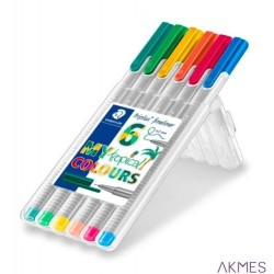 Cienkopis TRIPLUS 0.3 S 334 SB6CS4 6 szt tropikalne STAEDLER