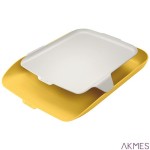 Półka na dokumenty z organizerem Leitz Cosy, żółta 52590019