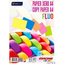 Papier xero A4 100 5kolorów pastel INTERDRUK 6487