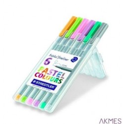 Cienkopis TRIPLUS FINELINER 0.3mm 6szt pastelowy S334SB6CS1