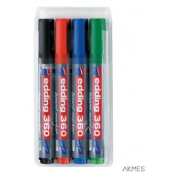 Marker do tab.360 4szt.mix EDING końcówka okrągła