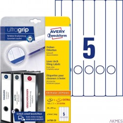 Etykiety na segregatory L4758-25 38 x 297 30ark Avery Zweckform