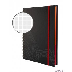 Kołonotatnik Notizio 7023 A5 kratka 90 kartek oprawa twarda, ciemnoszary, Notizio by Avery Zweckform