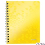 Kołonotatnik w kratkę A5 PP Leitz WOW, żółty 46410016