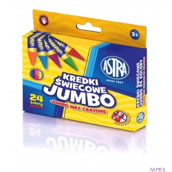 Kredki świecowe JUMBO 24 kolory 316118006 ASTRA