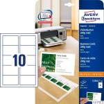 Wizytówki Quick&Clean C32011-10 85 x 54 10 ark 200 g, matowe, białe, Avery Zweckform