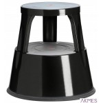 Taboret biurowy Twin Steel czarny dwustopniowy metalowy Twinco 6300-1