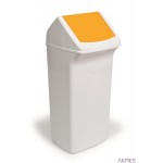 DURABIN 40 pokrywa do poj. 40 l, prost., biał o-żółta 1801574013 DURABLE