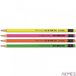 Ołówek z gumką ADEL neon Flash 1122
