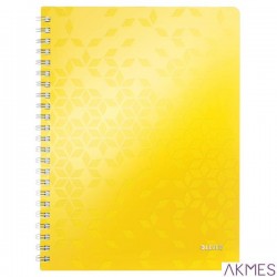 Kołonotatnik w kratkę A4 PP Leitz WOW, żółty 46380016