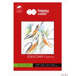 Blok szkicownik MŁODY ARTYSTA A4 50ark 90g. HA 3709 2030-M50 HAPPY COLOR