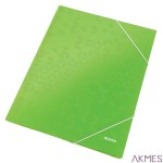 Teczka kartonowa z gumką LEITZ jas.zielona WOW 39820054