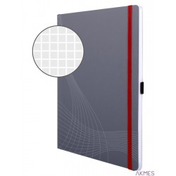 Notatnik Notizio 7021 A4 kratka 80 kartek oprawa miękka, szary, Notizio by Avery Zweckform
