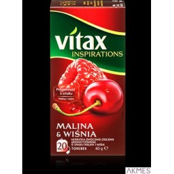 Herbata VITAX INSPIRATIONS MALINA&WIŚNIA 20t*2g zawieszka