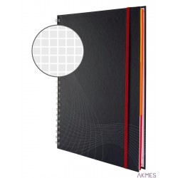 Kołonotatnik Notizio 7025 A4 kratka 90 kartek oprawa twarda, ciemnoszary, Notizio by Avery Zweckform