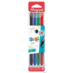 Cienkopis GRAPH PEPS DECO kolory basic 4 szt etui Maped 749020